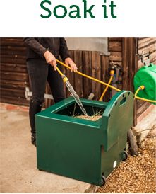 Hay cube - used for soaking and feeding hay Soaking Hay For Horses, Hay Storage Ideas Horses, Hay Soaking, Equine Enrichment, Horse Slow Feeder, Horse Feeding, Hay Feeder For Horses, Hay Storage, Barn Hacks