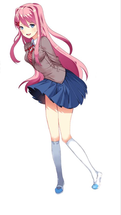 Natsuki Full Body Ddlc, Ddlc Yandere Simulator, Ddlc Sprites, Special Interest, Doki Doki, Literature Club, Yandere Simulator, Sakura Haruno, Danganronpa