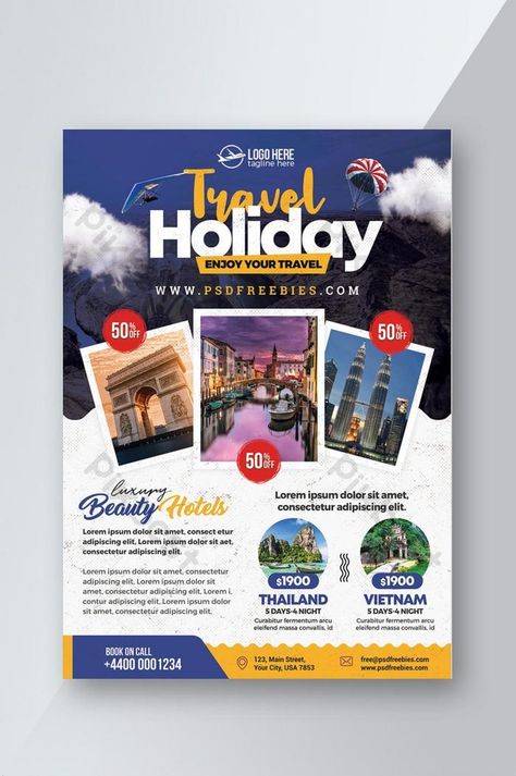 Tour Travel Flyer PSD Template#pikbest#Templates#Flyer#Others Tour Flyer, Travel Flyer, Exposition Photo, Free Brochure Template, Travel Poster Design, Flyer Design Inspiration, Travel Brochure, Travel Design, Travel And Tourism