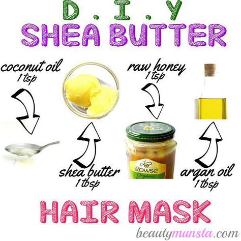 Homemade shea butter hair mask recipe for gorgeous curls! Deep condition, seal in moisture and nourish your beautiful hair! Shea Butter Hair Mask, Coconut Oil Mask, Hair Mask Diy, Hair Mask Recipe, Shea Butter Hair, Coconut Oil Hair Mask, Luscious Hair, Homemade Hair Products, Diy Hair Mask