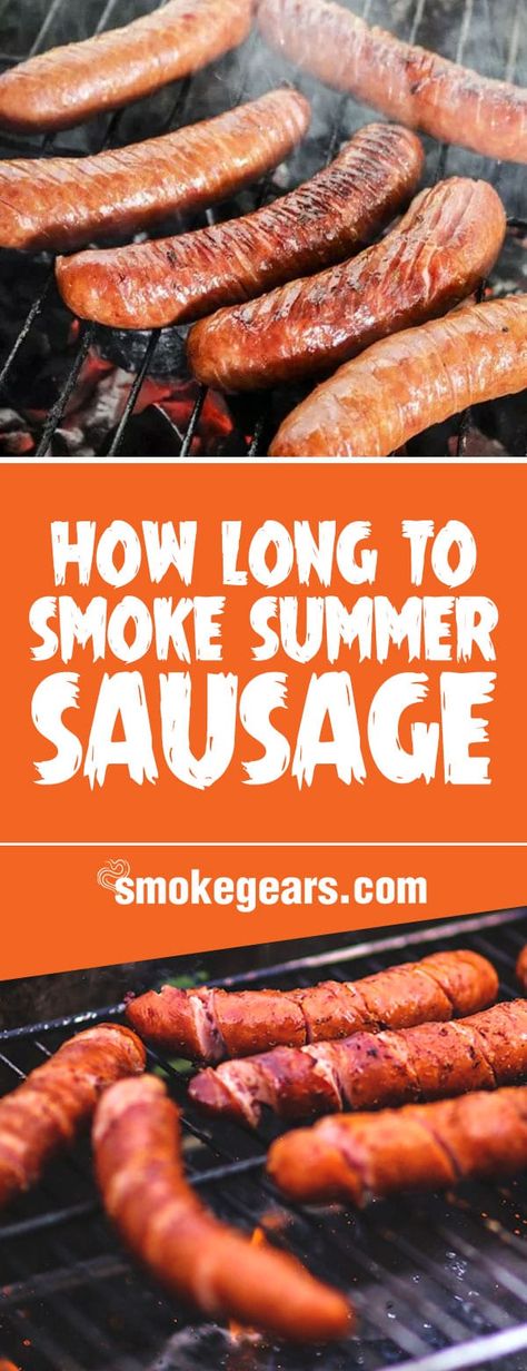 How Long to Smoke Summer Sausage and What Temp do You Smoke? Smoked Treats, Summer Sausage Recipes, Making Sausage, Pellet Smoker Recipes, Barbecue Recipes Grill, Summer Sausage, Smoker Cooking, Smoked Food, Pellet Grill Recipes