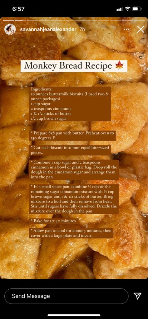 Caramel Monkey Bread, 8x8 Pan, Bread Ingredients, Monkey Bread, Breakfast Recipes Easy, Muffin Recipes, Bite Size, One Pot Meals, Stick Of Butter