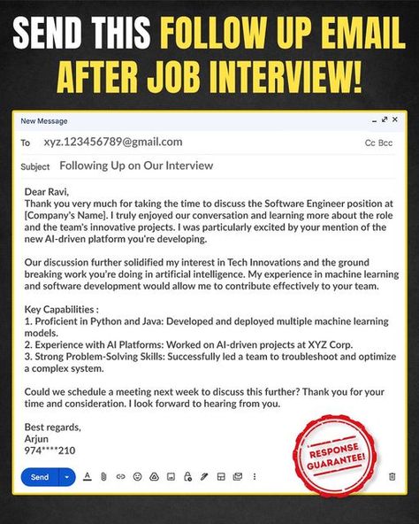 Mentr-Me Jobs on Instagram: "🎉 Crushed that job interview? Don’t forget the crucial follow-up! 📨  Send a thoughtful thank-you email to show your appreciation and reinforce your interest. Here’s a killer example to make a lasting impression! 😎 Stay professional, highlight your key skills, and suggest a future meeting. It’s the perfect recipe for keeping your application top-of-mind. 💼✨  From assistance with Resume to Job search & interview!! We help you through your Next Job Hunt😎  Need more job interview tips? Follow @mentrme_jobs for more career insights and guidance.  {Resume Academic jobs Non-academic jobs Job applications Resume format CV format Email Career advice}  #jobsearchtips #jobinterview #careeradvice #jobseekers #interviewsuccess #mentrme_jobs #jobprep #careerdevelopment Job Promotion Interview Questions, Questions And Answers For Job Interviews, Why Did You Apply For This Job Answer, How To Conduct A Job Interview, Thank You Email, Job Interview Meme, Job Info, Job Advice, Resume Format