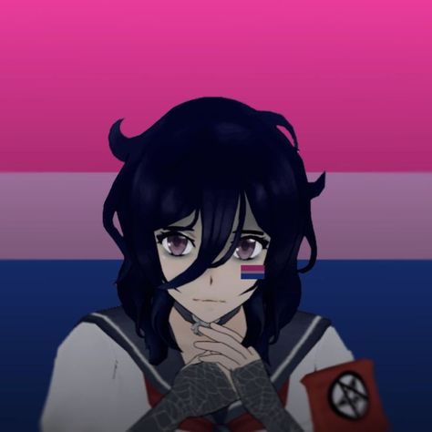 Bi Pfp Icons, Oka Ruto Pfp, Oka Ruto Icon, Yandere Simulator Oka Ruto, Bi Pfp, Oka Ruto, Pfp Purple, Yandere Simulator Fan Art, Yendere Simulator