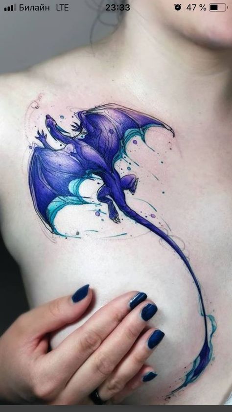 Watercolor Dragon Tattoo, The World Is Your Oyster, World Is Your Oyster, Dragon Tattoo For Women, Family Tattoo, Inspiration Tattoo, Red Ink Tattoos, Phoenix Tattoo, Back Tattoo Women