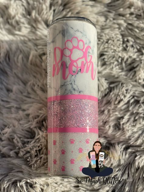 #dogmom #glittertumbler #epoxy #diy #pink #pawprints #marbletumbler Dog Tumbler Ideas, Cricut Tumblers, Dog Mom Tumbler, Epoxy Diy, Tumbler Cups Personalized, Epoxy Projects, Dog Tumbler, Summer Tumbler, Epoxy Tumblers