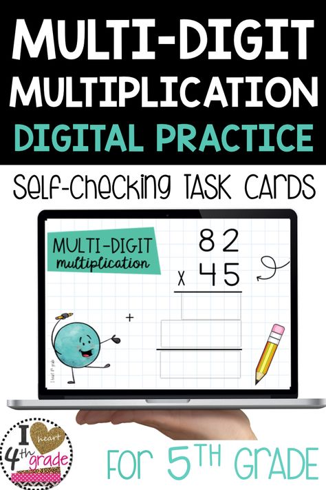 Standard Algorithm Multiplication, Elementary School Math Activities, Multiplication Fluency, Multi Digit Multiplication, Multiplication Activities, Math Magic, Teaching Multiplication, Multiplication Practice, Math Gift