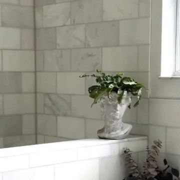 Riad Tile on Instagram: "#flashbackfriday to this epic bathroom renovation by @4tinyarrows using our Casablanca Carrara marble. Timeless without being dated, this soothing sanctuary looks like the perfect place to escape the summer heat this weekend. 🎞️: @4tinyarrows #riadtile ##riadtilemarble #casablancacarraramarble #marbletile #marbleshower #bathroomdesign #renovation #homerenovation #diy #luxeinteriors #marblebathroom #bathroomsofinstagram" Riad Tile, Marble Showers, Back Friday, Luxe Interiors, Marble Bathroom, Marble Tile, Carrara Marble, Summer Heat, Bathroom Renovation