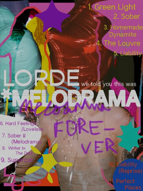 Lorde Poster Prints, Lorde Melodrama Poster, Melodrama Poster, Lorde Poster, Lorde Aesthetic, Lorde Melodrama, Future Poster, Alternative Aesthetic, Dorm Posters