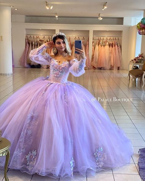 Purple Quince Dress, Lilac Quinceanera, Lilac Quinceanera Dresses, Lavender Quinceanera, Xv Dresses, Purple Quince, Quinceanera Themes Dresses, Purple Quinceanera Dresses, Quinceñera Dresses