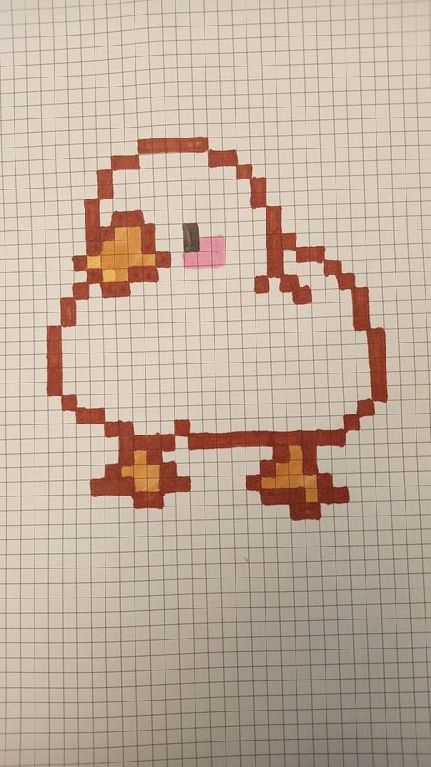 White Perler Bead Patterns, Duck Grid Pattern, Duck Pixel Art Grid, Duck Pixel Art, Duck Cross Stitch Pattern, Duck Cross Stitch, Cute Ducklings, Pearl Beads Pattern, Pixel Art Tutorial