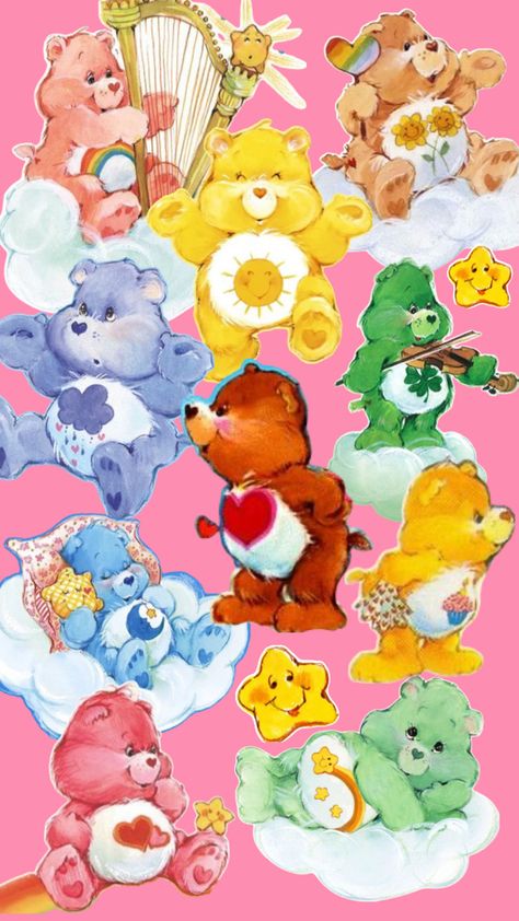 My Sweet Audrina, 80s Wallpaper, 80s Childhood, Care Bears Vintage, Care Bears Cousins, Computer Wallpapers, Basic Workout, Pink Teddy Bear, Bear Pictures