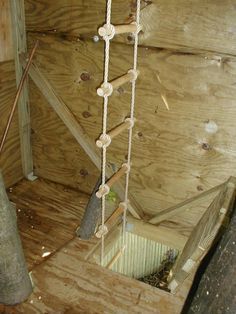 Make the ladder long and run it to the ceiling so it's easier to get up through the trap door. Playhouse Ladder, Tree House Room, Simple Treehouse, Tree House Ideas, Tree Forts, Ladder Tree, House Ladder, Simple Tree House, Ladder Ideas