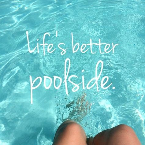 💙💙 Pool Quotes Summer, Poolside Quotes, Pool Tumblr, Swimming Pool Quotes, Pool Captions, Custom Hot Tubs, Pool Quotes, Summer Captions, Patience Quotes