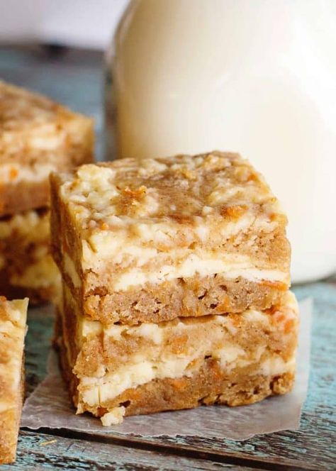 Frozen Carrot Cake Bars, Carrot Dishes, Carrot Cake Bars, Plate Recipes, Southern Plate, Random Recipes, Cookies Bars, Bunny Treats, Savory Cakes