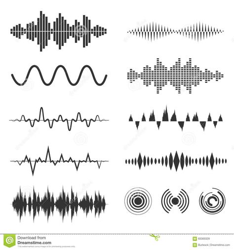 Sound Waves Design, Rhythm Art, Audio Waves, Wave Illustration, Analog Signal, Radio Wave, Learning Graphic Design, Music Logo, Business Illustration