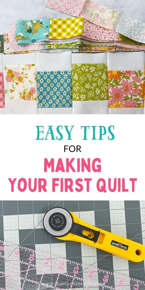 Looking to get started quilting? These quilting tips for beginners will help make the process easier for your first quilt. #QuiltingTips Beginner Hand Quilting, Easy Hand Quilting, Hand Quilting Technique, Beginner Quilting Projects, Making A Quilt, Quilt Planner, Unique Sewing Projects, Easy Quilting, How To Quilt