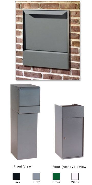 Locking Wall MountPackage Drop Mail Drop Box Ideas, Drop Box Ideas, Mail Drop Box, Package Mailbox, Commercial Mailboxes, Parcel Drop Box, Residential Mailboxes, Large Mailbox, Compound Wall Design