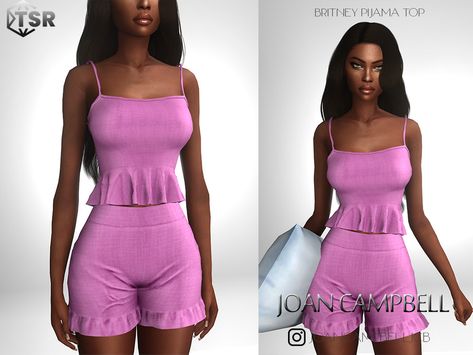 Sims Sleepwear, Sims4 Sleepwear, Pijama Pants, Female Sleepwear, Cc Clothing, Purple Pajamas, Stella Dress, Sims 4 Collections, Sims 4 Clothing