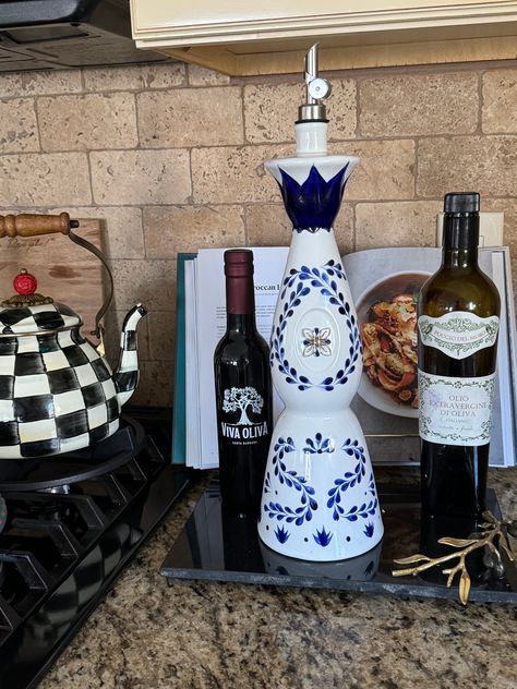 Ceramic Olive Oil Dispenser From Repurposed Clase Azul Tequila Bottle. - Etsy Australia Azul Tequila Bottle, Azul Tequila, Tequila Bottle, Tequila Bottles, Vinegar Cruet, Olive Oil Dispenser, Olive Oil And Vinegar, Oil Dispenser, Last Supper