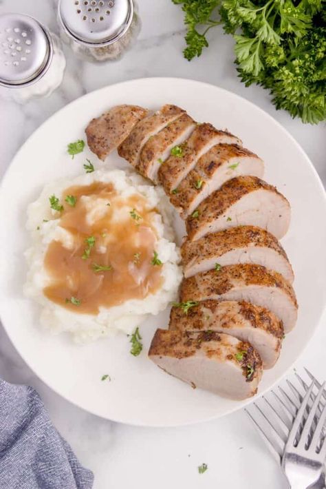 All you need are 3 simple ingredients to make pork tenderloin in the oven! Hearty and satisfying, my recipe highlights the tenderloin’s yummy natural flavors to create a main dish that’s sure to please. Pork Tenderloin Recipes In Oven, Pork Tenderloin In The Oven, Tenderloin In The Oven, Pork Tenderloin Oven, Cooking Pork Tenderloin, Slow Cooker Dinner Recipes, Pork Tenderloin Recipe, Tenderloin Roast, Tenderloin Recipe