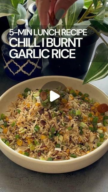 Preetha Athrey on Instagram: "5 min LUNCH - CHILLI BURNT GARLIC RICE

Celebrate the simplicity of flavours with this quick and easy Chilli Burnt Garlic Rice

Bursting with the robust combination of garlic and chilli oil, this dish promises to be a delightful treat for your taste buds. With just a handful of ingredients, this recipe offers convenience and a punch of deliciousness. 

Whether you’re pressed for time or seeking a fuss-free meal, this Chilli Burnt Garlic Rice will satisfy your cravings.

If you want the recipe for my homemade Chilli Oil, drop a YES in the comments!

So do give this a try and home and follow my channel for more such easy-to-make delicious recipes and like, share and comment 😍

[recipe, rice, recipes, Indian food, fusion food, quick meals, lunch, dinner, brunch, Garlic Rice Recipe, Rice Recipes Indian, Garlic Rice Recipes, Easy Chilli, Recipes Indian Food, Homemade Chilli, Recipe Rice, Garlic Rice, Food Fusion