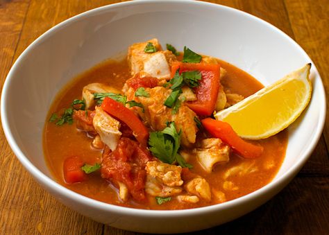 Spicy Haddock Stew Haddock Stew, Monkfish Stew, Spanish Fish Stew, Mediterranean Fish Stew, Italian Fish Stew, Monkfish Recipes, Sup Ikan, Monk Fish, Fish Stew Recipes