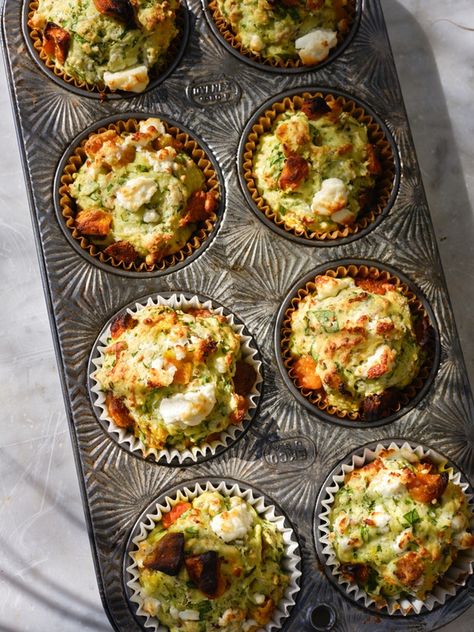 Seeded Pumpkin and Feta Muffins Pumpkin And Feta Muffins, Pumpkin And Feta, Vegetarian Pho, Savory Muffins, Stir Fry Noodles, Toasted Pine Nuts, Pastry Flour, Spinach And Cheese, Asiago