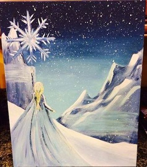 Frozen Elsa Glittered Customized Acrylic by KreativeInspiration Disney Girls Room, Art Work Painting, Frozen Painting, Princess Painting, Disney Canvas Art, Frozen Queen, Disney Canvas, Disney Paintings, Scene Princess