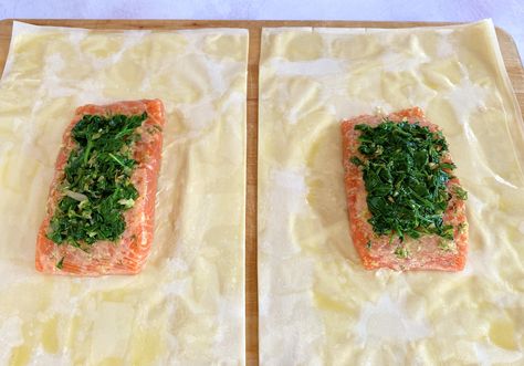 Salmon In Filo Pastry, Healthy Filo Pastry Recipes, Salmon Filo Pastry Recipes, Recipes Using Filo Pastry, Salmon In Phyllo Pastry, Filo Recipes, Filo Pastry Recipes Savoury, Savoury Pastry, Filo Pastry Recipes