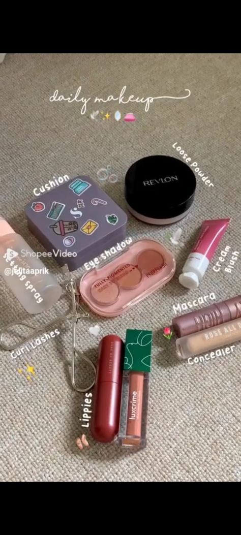 Alat Make Up, Daily Makeup Products, Clean Skin Face, Koleksi Makeup, Makeup Cantik, Makeup Collection Goals, Membentuk Alis, Fix Makeup, Alat Makeup