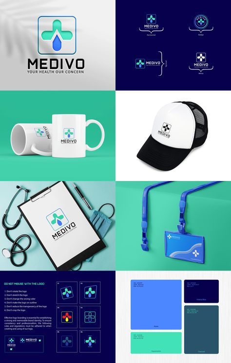 Are you looking for a professional logo and visual identity design for your brand or business at a reasonable price? Kindly DM me 📩.................................. Email: helloletsgroit@gmail.com .#Medical #medicalcare #Medicare #medicalterminology #medicalcenter #health #healthcare #wellness #wellbeing #fitness #medicine #healthylife #personalbranding #fitnessmotivation #logo #logodesigner #branding #trending #trend #letsgroit Health Care Branding Design, Medical Visual Identity, Pharmacy Brand Identity, Hospital Brand Identity, Medical Branding Color Palette, Medical Brand Identity Design, Medicine Logo Design, Doctor Pharmacy, Doctor Logo Design