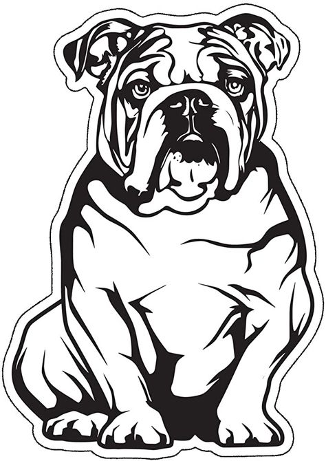 English Bulldog Svg, Dog Bumper Stickers, Bulldog Drawing, Bulldog Svg, Dog Design Art, Bulldog Tattoo, Colorful Hairstyles, Wolf Silhouette, Animal Stencil