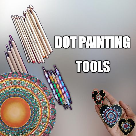 #dotpaintingtools #mandalatools #dottilism This video shows the tools which I currently use for Dot mandala painting.  These are available mostly in amazon and are very affordable ones! Do have a look on my video and subscribe to my channel if you like my content  #diy #giftidea Dot Art Painting Tools, Dot Painting For Beginners Tutorial, Dot Mandala Painting, Dot Painting Tools, Leisure Space, Art Painting Tools, Dotting Tool, Art Mandala, Dot Mandala