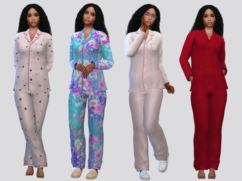 Sims Sleepwear, Sims 4 Cc Sleepwear, Sims 4 Sleepwear Cc, Granny Clothes, Sims Inspiration, Sims Baby, Sims Clothes, Cc Clothes, Warm Pajamas