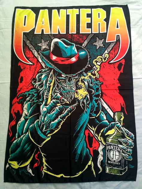 Pantera Band, Arte Heavy Metal, Cowboys From Hell, Rock Poster Art, Rock Argentino, Dimebag Darrell, Groove Metal, Rock N Roll Art, Rock Band Posters