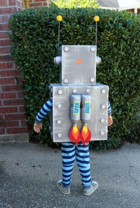 6 Best & Creative DIY Robot Costume Ideas For Children Toddler Robot Costume, Robot Costume Diy, Best Toddler Halloween Costumes, Last Minute Diy Halloween Costumes, Robot Halloween Costume, Diy Fantasia, Robot Costume, Creative Halloween Costumes Diy, Meme Costume