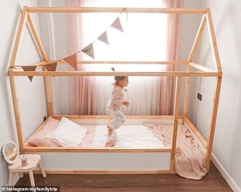 Ikea Toddler Bed, Cama Ikea Kura, Transform Furniture, Flatpack Furniture, Kura Bed Hack, Ikea Kura Hack, Cama Ikea, Ikea Kura Bed, Murphy Bed Ikea