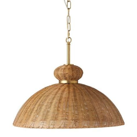 Habi Rattan Pendant, Natural Mini Lanterns, Rattan Pendant, Thomas O'brien, Jamie Young, 3 Light Pendant, Bird Perch, Globe Pendant, Black And Brass, Small Pendant