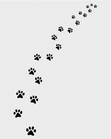 Cat Paw Drawing, Cricut Animals, Kitten Tattoo, Paw Drawing, Cat Tattoo Simple, Cat Footprint, Bujo Doodles, Free Printable Stationery, Dog Sketch