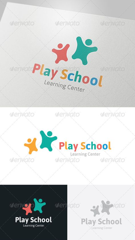 Play School	 Logo Design Template Vector #logotype Download it here: http://graphicriver.net/item/play-school-logo/4832152?s_rank=1665?ref=nexion School Logo Design, Kindergarten Logo, Colorful Logo Design, Kids Logo Design, Human Logo, Baby Logo, Kindergarten Lesson Plans, Play School, Simple Logo Design