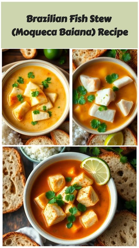 Discover the vibrant flavors of Brazilian Fish Stew! With tender fish, creamy coconut milk, and fresh spices, this dish promises a delicious and warming experience. Creamy Seafood Pasta, Brazilian Fish Stew, Quick Seafood Recipes, Leafy Green Salads, Fish Tacos Recipe, Coconut Sauce, Fish Stew, Vegetarian Salads, Fresh Spices