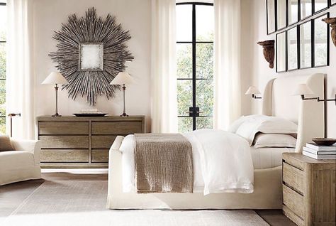 Restoration Hardware Is Looking To Get Into The Hotel Game  - ELLEDecor.com Chalk Painting, Painting Furniture, Design Del Prodotto, Bedroom Layouts, Contemporary Bedroom, Modern Bed, Beautiful Bedrooms, Restoration Hardware, Bedroom Colors