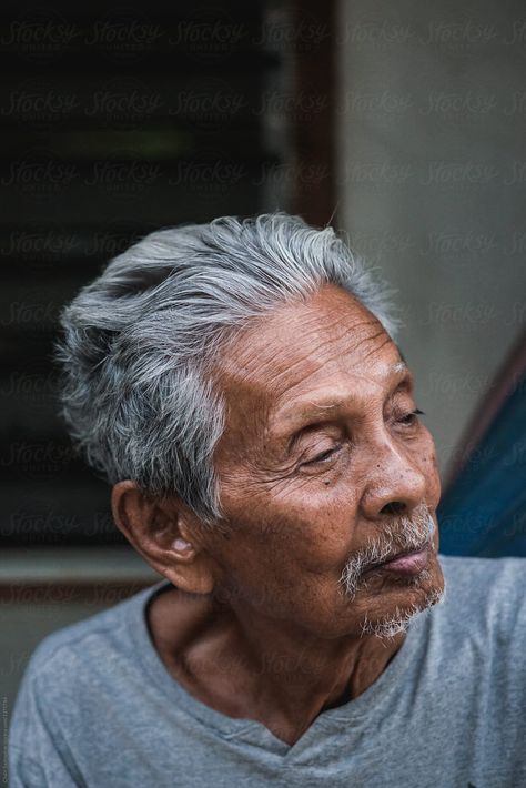 Old Man Reference, Older Asian Man, Asian Old Man, Old Asian Man, Realism References, Character Portfolio, Side View Of Face, Senior Travel, Age Makeup