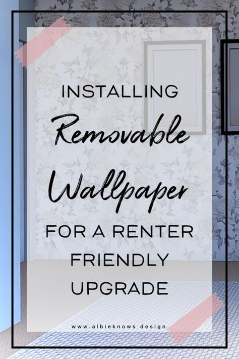 Albie Knows | Renter Friendly Upgrade With Removable Wallpaper Renter Friendly Accent Wall, Removable Wallpaper For Renters, Accent Paint, Rental Friendly, Lulu Georgia, Renters Decorating, Modern Modular Homes, Rustic Country Home, Warm Decor