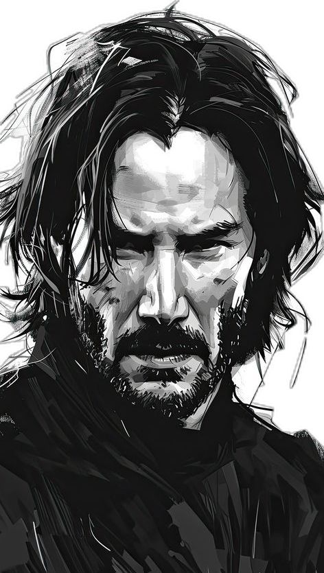 John Wick Artwork, Keanu Reeves Wallpapers, John Wick Drawing, John Wick Wallpapers, John Wick Art, Keanu Reeves John Wick, Charcoal Art, Pop Art Wallpaper, Art Gallery Wallpaper