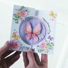 Mothersday Cards, Spinner Card, Kartu Valentine, Birthday Card Craft, Seni Dan Kraf, Kraf Diy, Buku Skrap, Handmade Paper Crafts, Origami Crafts Diy