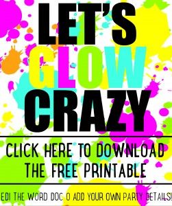 Free printable Let’s Glow Crazy party invites Diy Glow Party, Glow Party Invitations, Glow Crazy Party, Neon Dance Party, Neon Party Invitations, Uv Party, Glow In Dark Party, Dance Party Invitations, Crazy Party