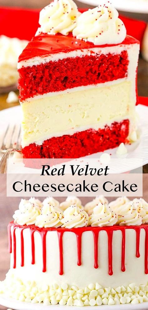 Red Velvet Recipe, Red Velvet Cheesecake Cake, Red Velvet Cheesecake Brownies, Cheesecake Cake Recipes, Red Velvet Recipes, Vegan Cheesecake Recipe, Velvet Cheesecake, Red Velvet Cheesecake, Vanilla Cheesecake