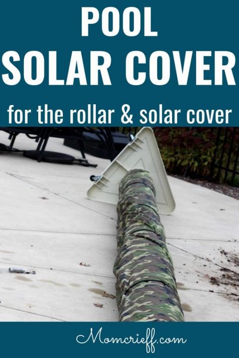 How I made a DIY cover for my solar blanket and roller. I also share options to purchase online! Solar Blanket For Pool, Solar Cover, Solar Pool, Garbage Bin, Blanket Cover, Diy Pool, What To Use, Blanket Storage, Diy Solar